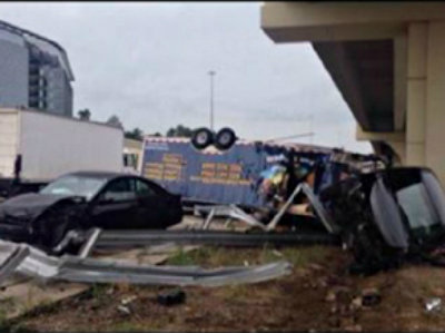 UPDATE: Multi-vehicle accident creates logjam on I-45N (photo gallery)