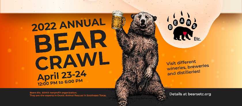 Annual BEAR Crawl to raise funds for Exotic Animal Sanctuary