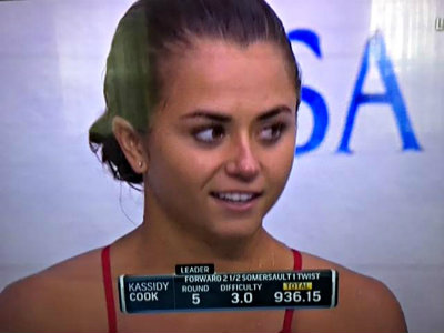 UPDATE: The Woodlands Kassidy Cook wins Women's 3m springboard diving finals & ticket to 2016 Olympics in Rio