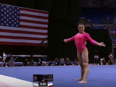 First round of women's gymnastics Olympic Finals