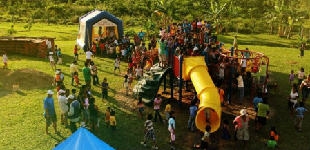 Local ministry relocates playground equipment to developing countries