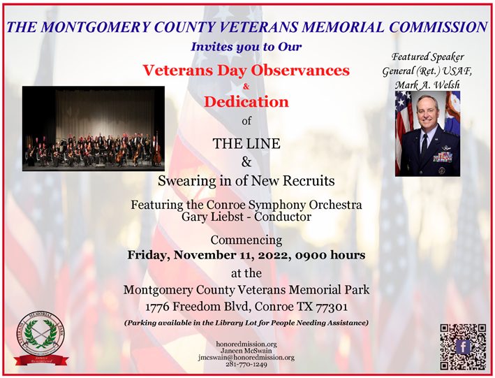 Montgomery County Veterans Memorial Park hosts Veterans Day Event