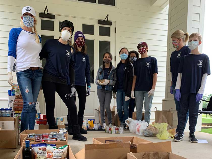 Bentwater Volunteer Families contribute to Stock the Shelves for MOWMC