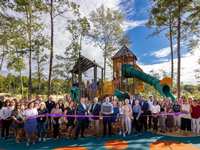 Dedication Ceremony For New Park In The Woodlands Hills Honros Dr. Tim Harkrider, Willis ISD Superintendent